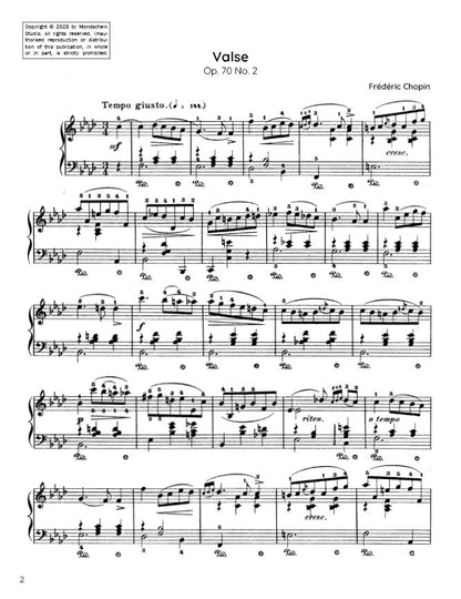 Chopin - Valse in F minor, Op. 70 No. 2 (PDF Sheet Music / Digital Download)