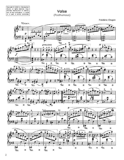 Chopin - Valse in E minor, Op. Posth. (PDF Sheet Music / Digital Download)
