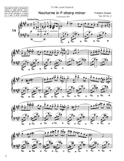 Chopin - Nocturne No. 14, Op. 48 No. 2 (PDF Sheet Music / Digital Download)