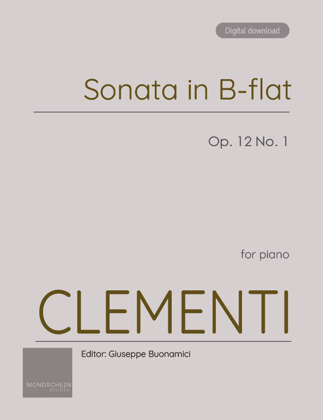 Clementi - Sonata in B-flat major, Op. 12 No. 1 (PDF Sheet Music / Digital Download)