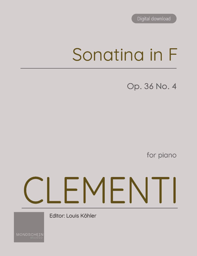 Clementi - Sonatina in F major, Op. 36 No. 4 (PDF Sheet Music / Digital Download)