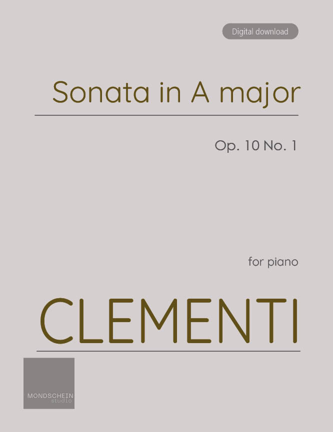 Clementi - Sonata in A major, Op. 10 No. 1 (PDF Sheet Music / Digital Download)
