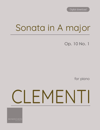 Clementi - Sonata in A major, Op. 10 No. 1 (PDF Sheet Music / Digital Download)
