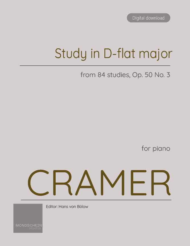Cramer - Study in D-flat major, Op. 50 No. 3 (PDF Digital Download)