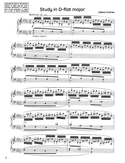 Cramer - Study in D-flat major, Op. 50 No. 3 (PDF Digital Download)