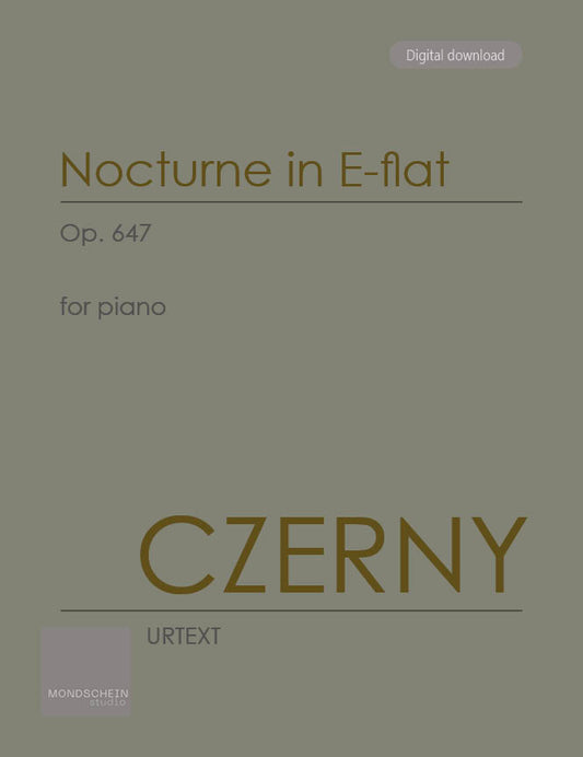 Czerny - Nocturne, Op. 647 (PDF Digital Download | Printed Sheet Music)