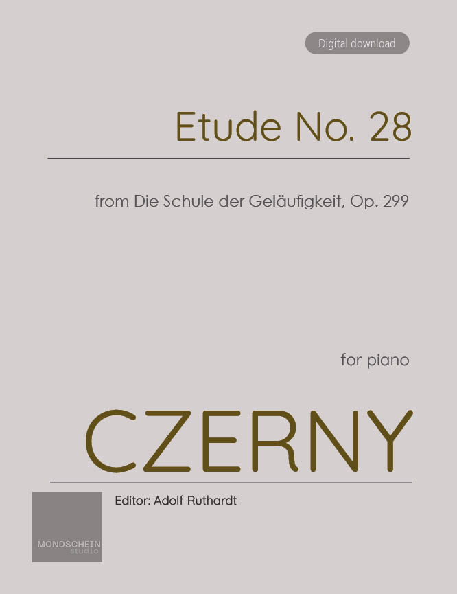 Czerny - Etude No. 28 from Die Schule der Geläufigkeit, Op. 299 (PDF Sheet Music / Digital Download)