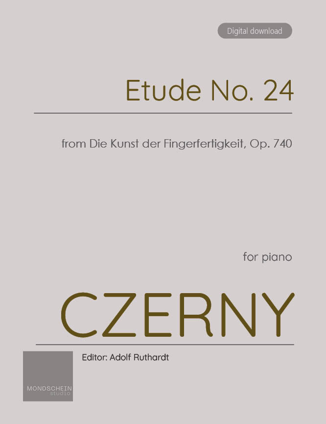 Czerny - Etude No. 24 from Die Kunst der Fingerfertigkeit, Op. 740 (PDF Sheet Music / Digital Download)
