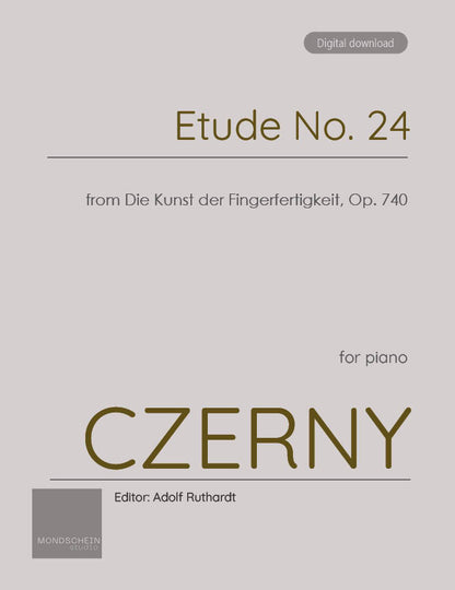 Czerny - Etude No. 24 from Die Kunst der Fingerfertigkeit, Op. 740 (PDF Sheet Music / Digital Download)
