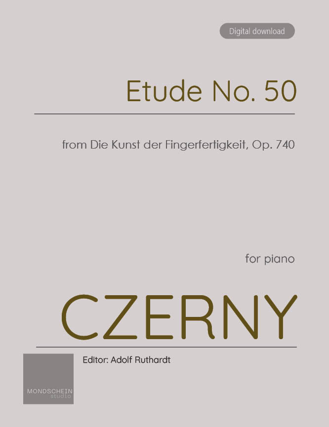 Czerny - Etude No. 50 from Die Kunst der Fingerfertigkeit, Op. 740 (PDF Sheet Music / Digital Download)