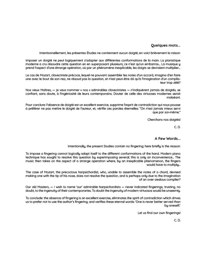 Debussy - Études book I (PDF Sheet Music / Digital Download)