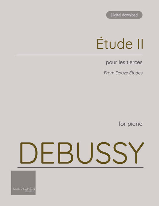 Debussy - Étude II from Douze Études (PDF Sheet Music / Digital Download)