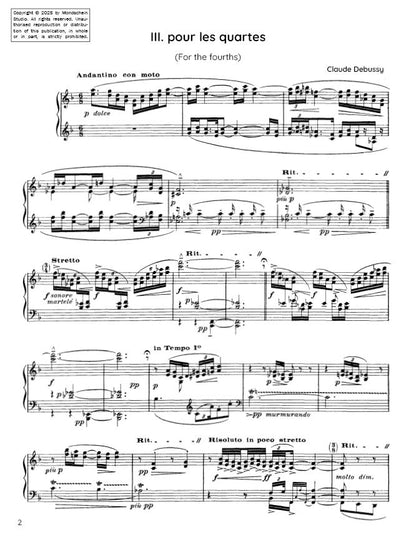 Debussy - Étude III from Douze Études (PDF Sheet Music / Digital Download)