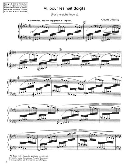 Debussy - Étude VI from Douze Études (PDF Sheet Music / Digital Download)