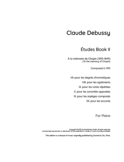 Debussy - Études book II (PDF Sheet Music / Digital Download)
