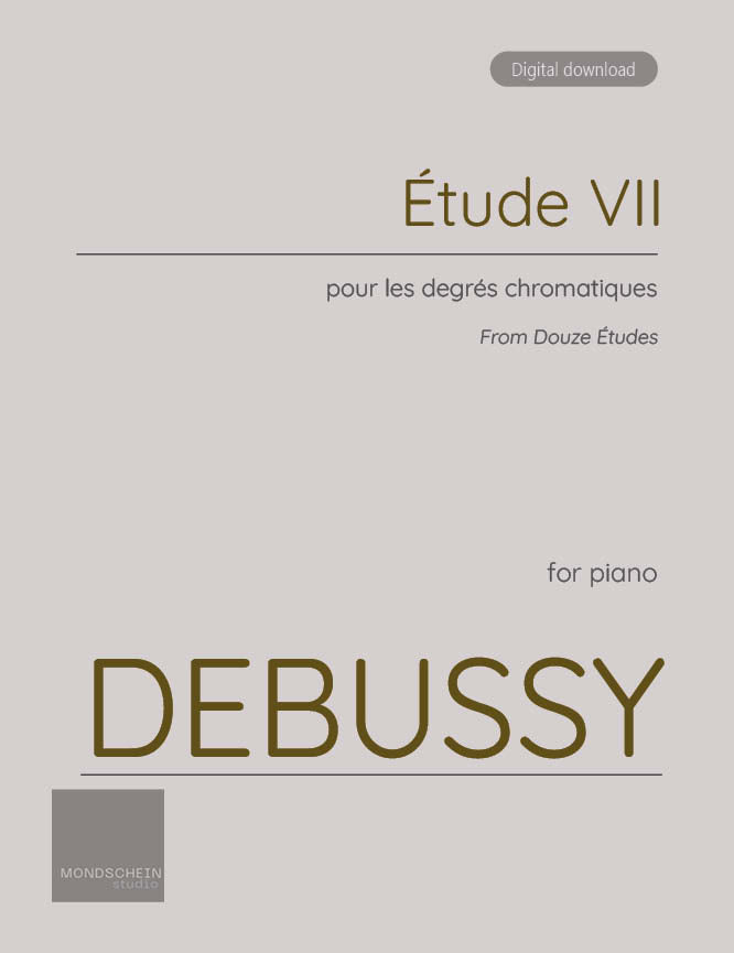 Debussy - Étude VII from Douze Études (PDF Sheet Music / Digital Download)
