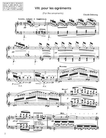 Debussy - Étude VIII from Douze Études (PDF Sheet Music / Digital Download)