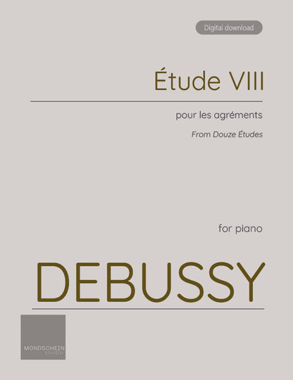 Debussy - Étude VIII from Douze Études (PDF Sheet Music / Digital Download)