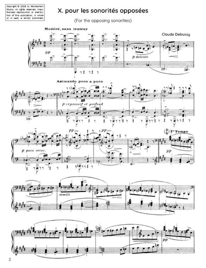 Debussy - Étude X from Douze Études (PDF Sheet Music / Digital Download)