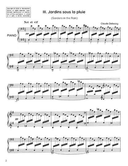 Debussy - Jardins sous la pluie from Estampes (PDF Sheet Music / Digital Download)