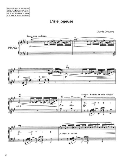 Debussy - L’isle joyeuse (PDF Sheet Music / Digital Download)