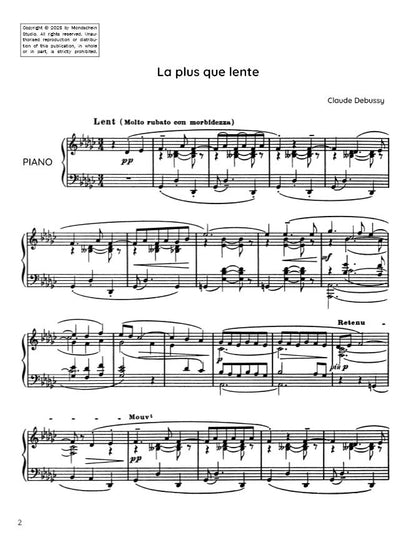 Debussy - La plus que lente (PDF Sheet Music / Digital Download)