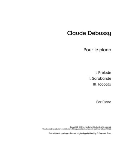 Debussy - Pour le piano (PDF Sheet Music / Digital Download)