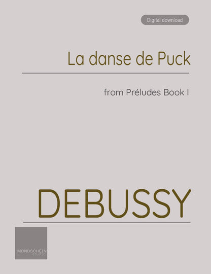 Debussy - Préludes, Book I - La danse de Puck (PDF Sheet Music / Digital Download)