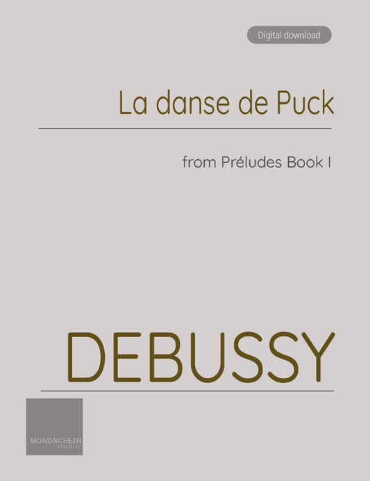 Debussy - Préludes, Book I - La danse de Puck (PDF Digital Download)