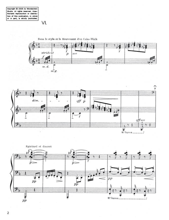 Debussy - Préludes, Book II - Général Lavine – eccentric (PDF Sheet Music / Digital Download)