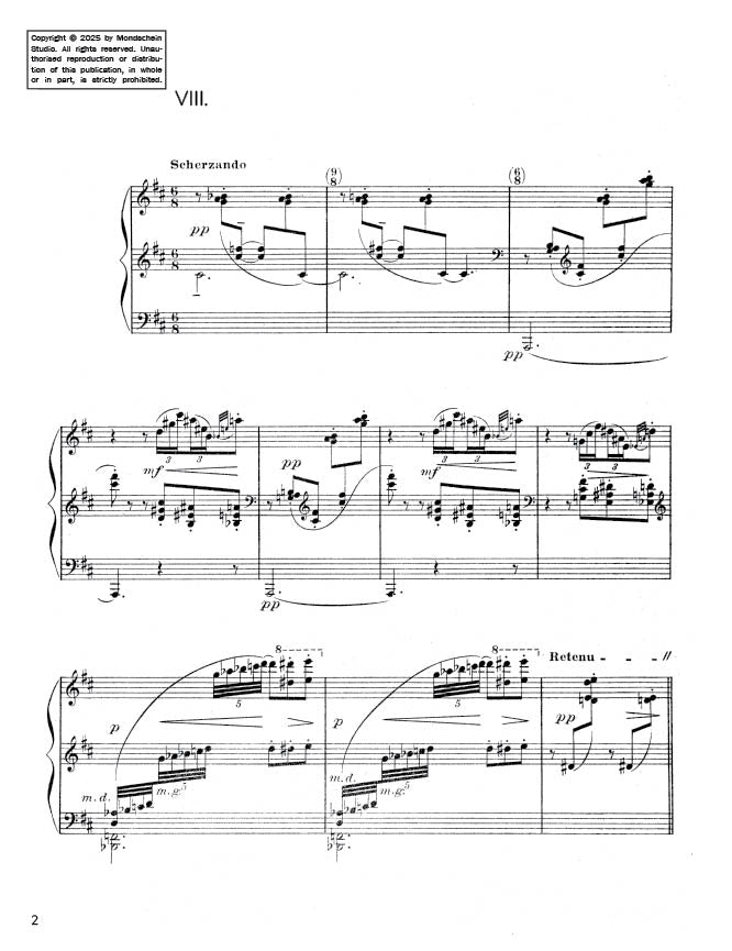 Debussy - Préludes, Book II - Ondine (PDF Sheet Music / Digital Download)