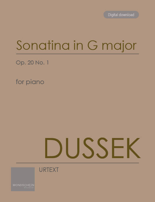 Dussek - Sonatina, Op. 20 No. 1 (PDF Sheet Music / Digital Download)