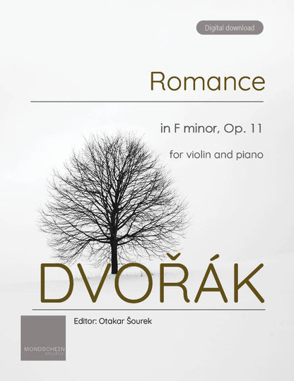 Dvořák - Romance in F minor for violin and piano, Op. 11 (PDF Sheet Music / Digital Download)