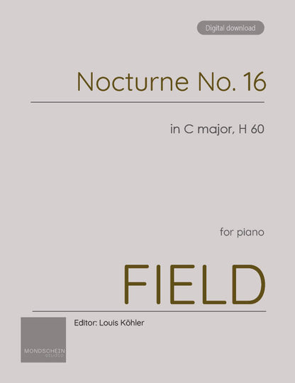Field - Nocturne No. 16 in C major, H 60 (PDF Sheet Music / Digital Download)