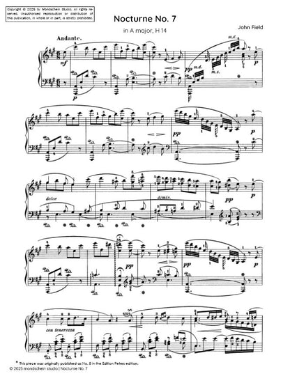 Field - Nocturne No. 7 in A major, H 14 (PDF Sheet Music / Digital Download)