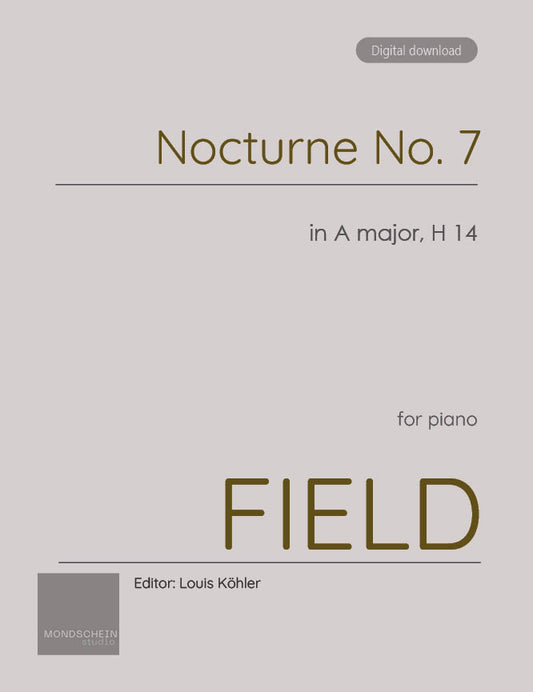 Field - Nocturne No. 7 in A major, H 14 (PDF Sheet Music / Digital Download)