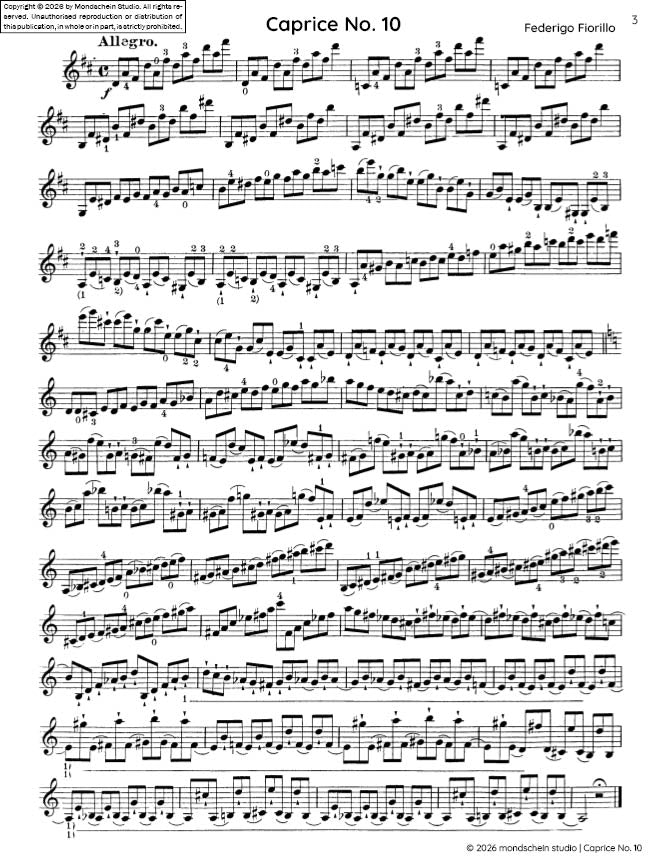 Fiorillo - Caprice No. 10 from 36 Caprices, Op. 3 (PDF Sheet Music / Digital Download)