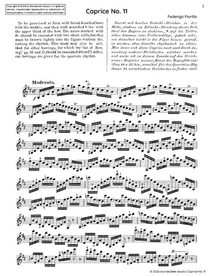 Fiorillo - Caprice No. 11 from 36 Caprices, Op. 3 (PDF Sheet Music / Digital Download)