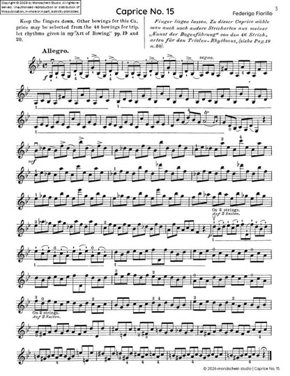 Fiorillo - Caprice No. 15 from 36 Caprices, Op. 3 (PDF Sheet Music / Digital Download)