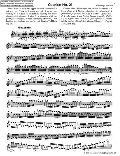 Fiorillo - Caprice No. 21 from 36 Caprices, Op. 3 (PDF Sheet Music / Digital Download)