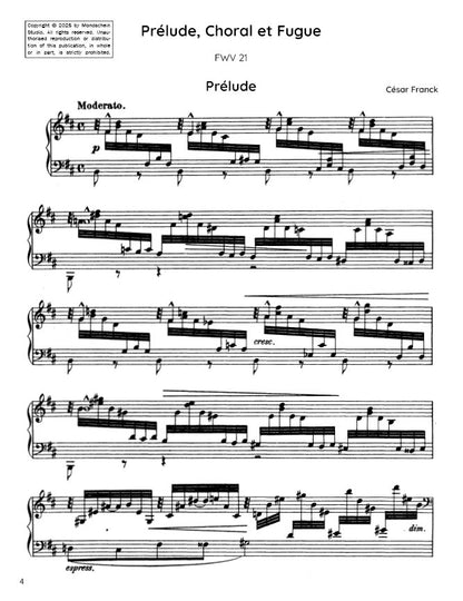 Franck - Prélude, Choral et Fugue, FWV 21 (PDF Sheet Music / Digital Download)