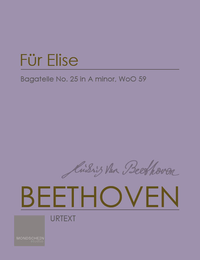 Beethoven - "Für Elise", Bagatelle No. 25 in A minor, WoO 59