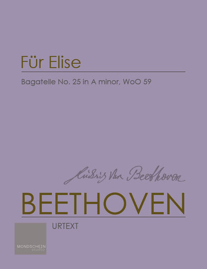Beethoven - "Für Elise", Bagatelle No. 25 in A minor, WoO 59