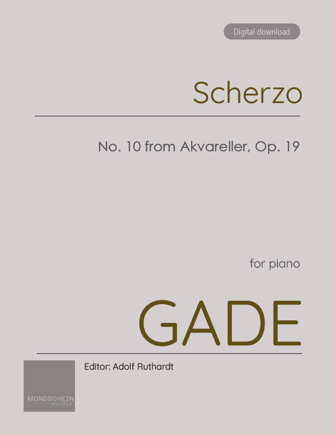 Gade - Scherzo, from Akvareller, Op. 19 (PDF Sheet Music / Digital Download)