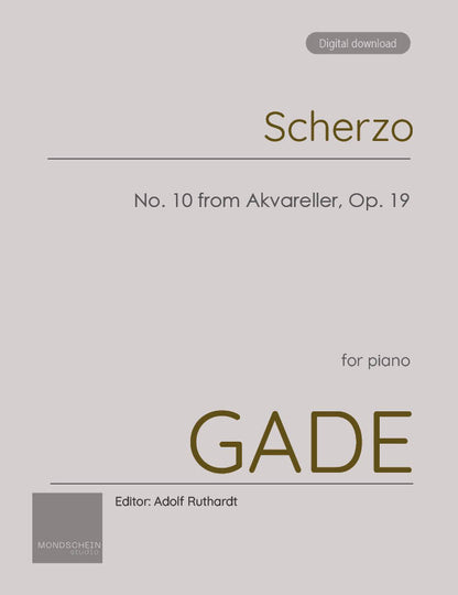 Gade - Scherzo, from Akvareller, Op. 19 (PDF Sheet Music / Digital Download)