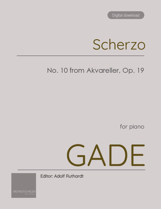 Gade - Scherzo, from Akvareller, Op. 19 (PDF Sheet Music / Digital Download)