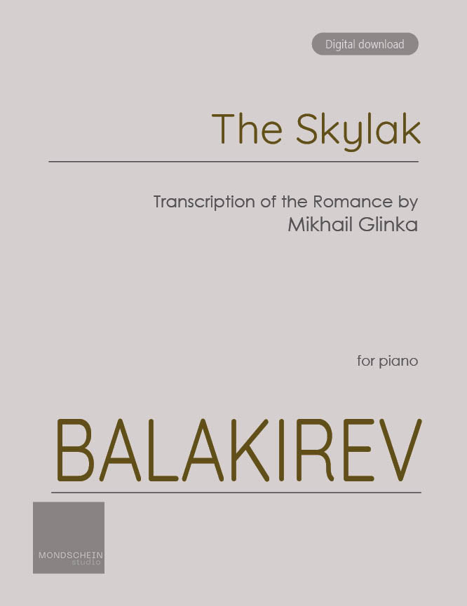 Glinka-Balakirev - The Skylark (PDF Sheet Music / Digital Download)