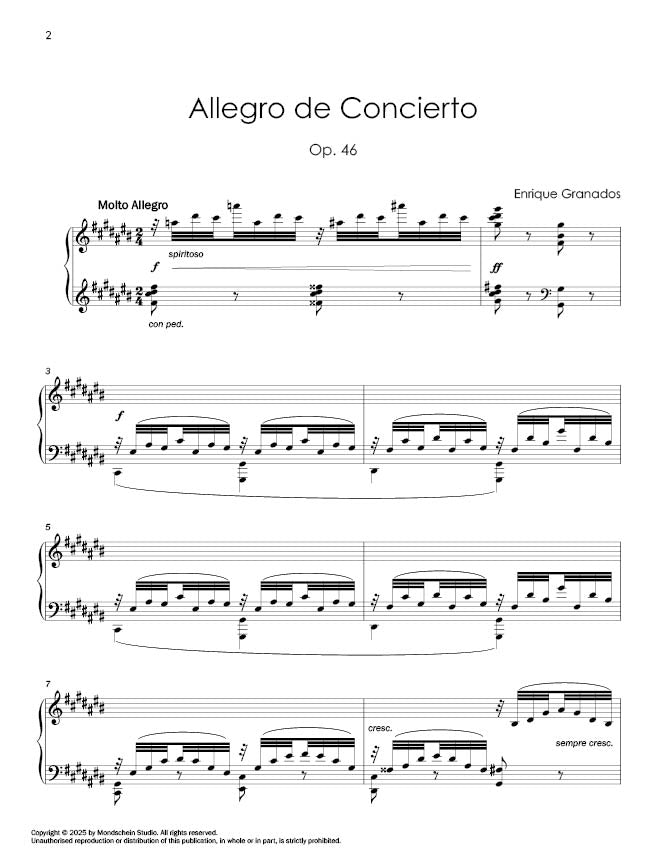格拉纳多斯 - 协奏曲的快板，作品46号
