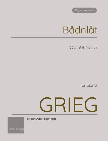 Grieg - Bådnlåt (At the Cradle), Op. 68 No. 5 (PDF Sheet Music / Digital Download)