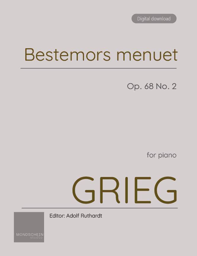 Grieg - Bestemors menuet (Grandmother's Minuet), Op. 68 No. 2 (PDF Sheet Music / Digital Download)